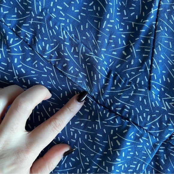 Diane Von Furstenberg (DVF) - Celeste Banded Wrap Romper - Blue/White - Picture 12 of 12